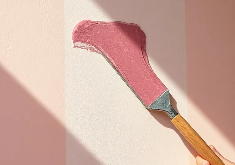 Application d'un enduit décoratif à la lisseuse sur un mur
