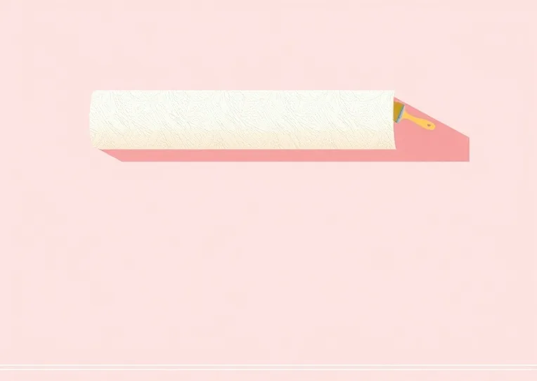Pose de papier peint, rouleau et brosse à maroufler